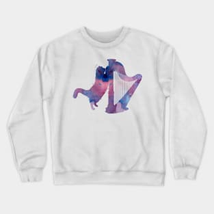 Cat and harp Crewneck Sweatshirt